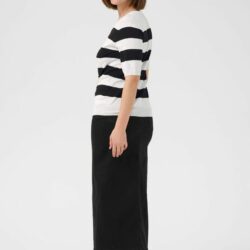 Trui KAlizza Striped V-Neck Turtledove/Black - Kaffe