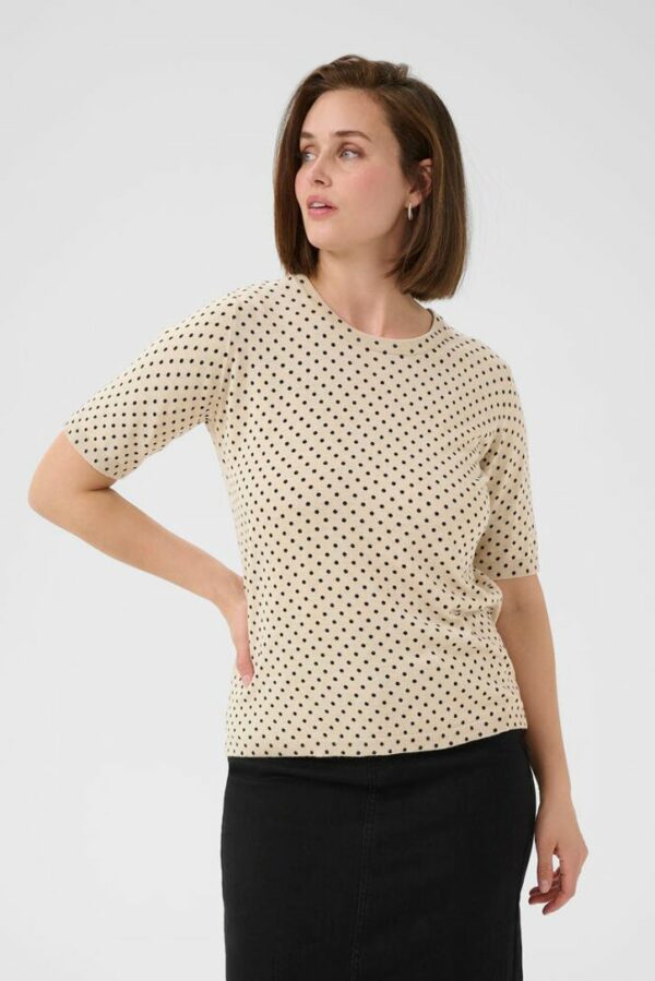 Top KAliz Feather Gray Melange/Black Dot - Kaffe