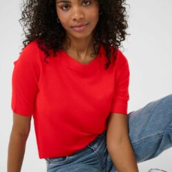 Trui KAlizza Boatneck True Red - Kaffe
