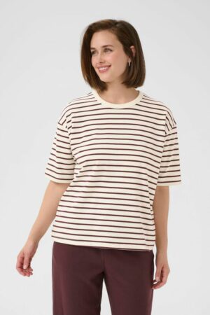 Top KAwinny 1/2 Sleeve T-shirt White/Fudge - Kaffe