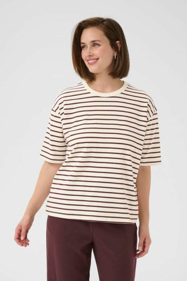 Top KAwinny 1/2 Sleeve T-shirt White/Fudge - Kaffe
