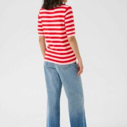 Trui KAlizza Striped Knit Lotus/True Red - Kaffe