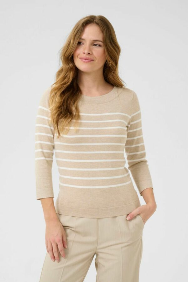 Trui KAlizza Boatneck Feather Grey Melange - Kaffe