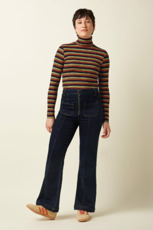 Broek Chris Zip Pants Walker Denim - Indigo Blue - King Louie