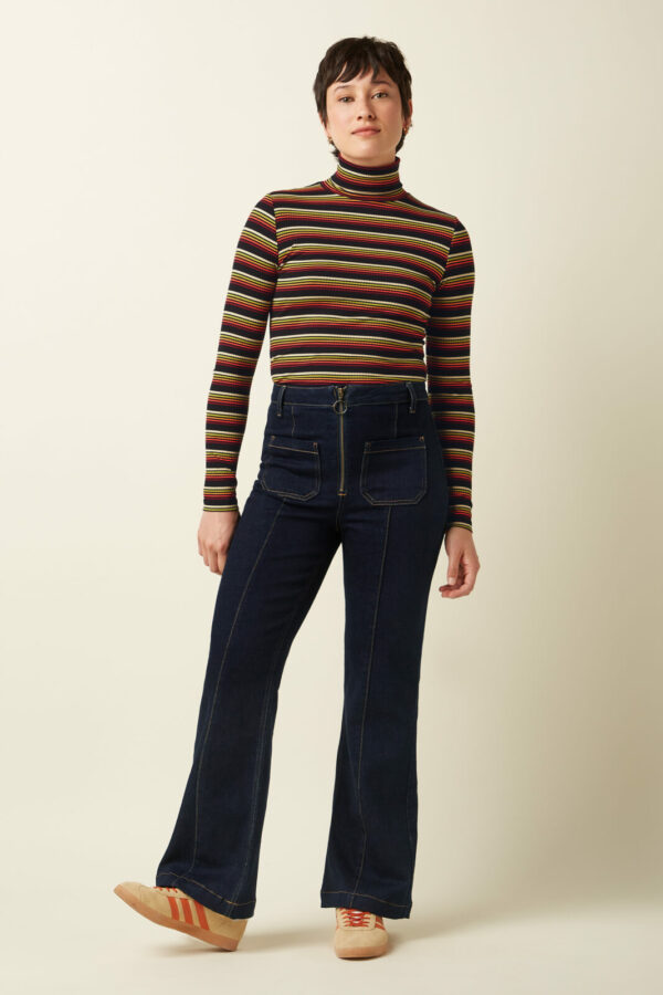 Broek Chris Zip Pants Walker Denim - Indigo Blue - King Louie