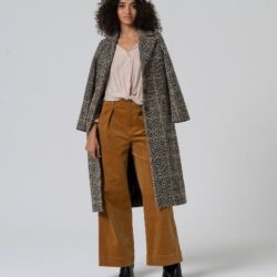 Blouse met gedrapeerde zoom Ecru WNT25 - Surkana