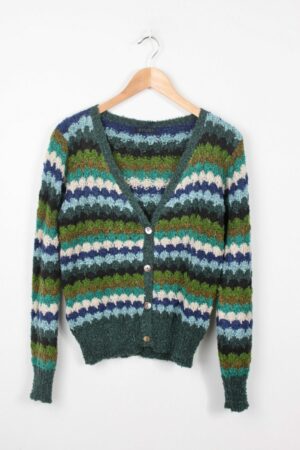 Vest Alpine Jacquard Combi Green - Bindi
