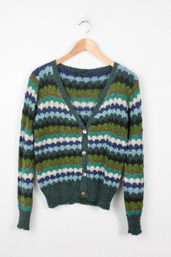 Vest Alpine Jacquard Combi Green - Bindi