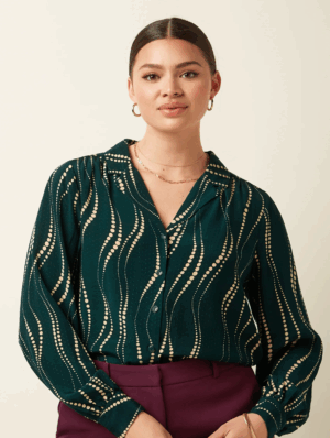Blouse Bella Twirl - Pine Green - King Louie
