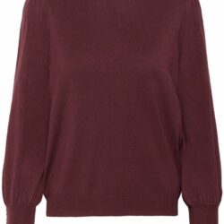 Trui KAlizza Round Neck Buttons Windsor Wine  - Kaffe - Afbeelding 2