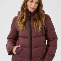 Winterjas KAsuzanne kort model- Fudge - Kaffe