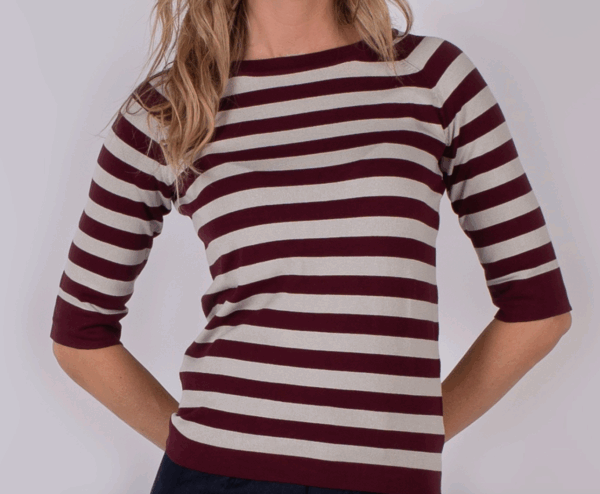 Trui Moscow Stripe Viscose - The Clothed Premium Basics