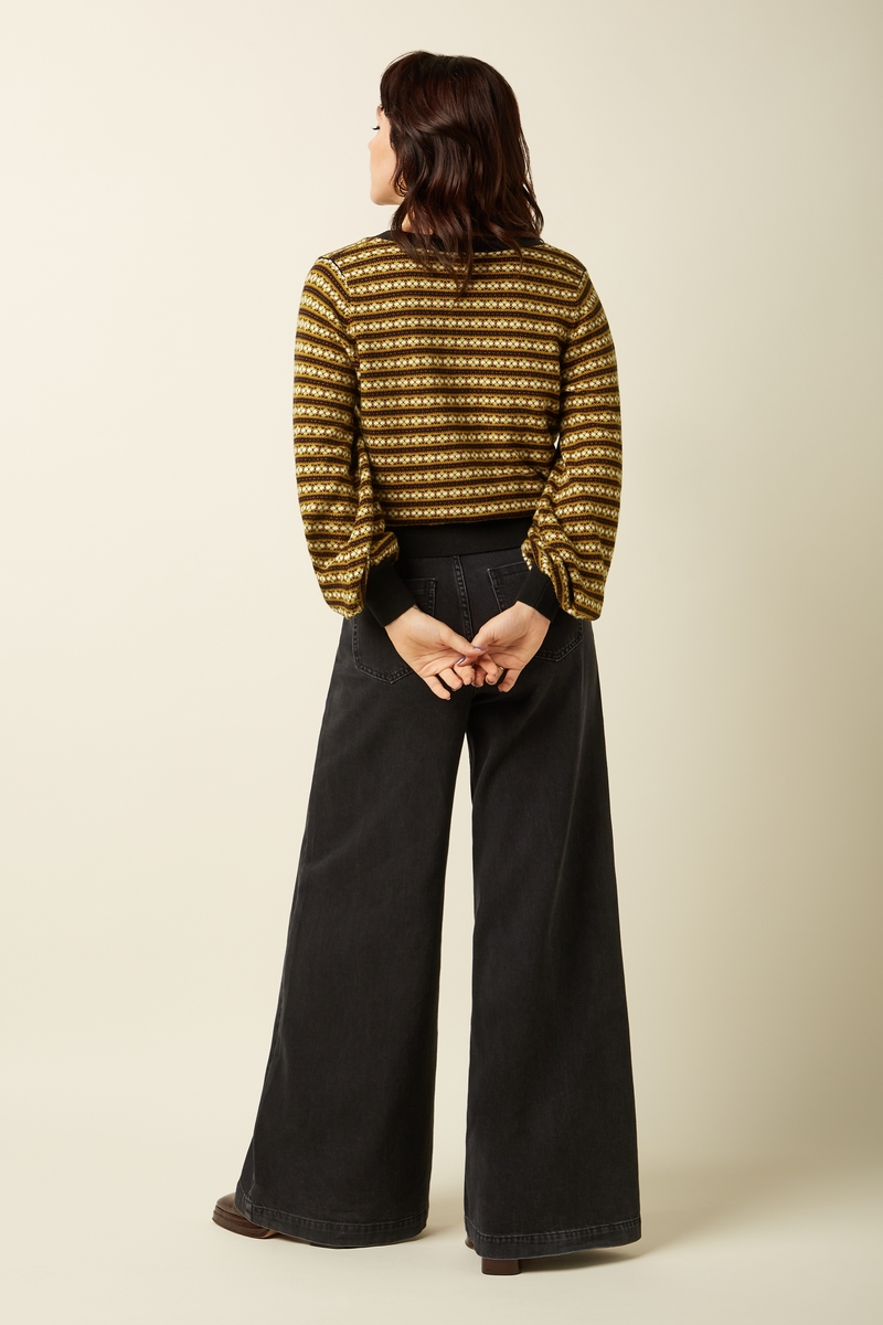 Trui V-Neck Bellsleeve Walter - Black - King Louie