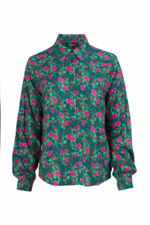 Amy Blouse LAWI2503 - Flat Flowers - LaLamour