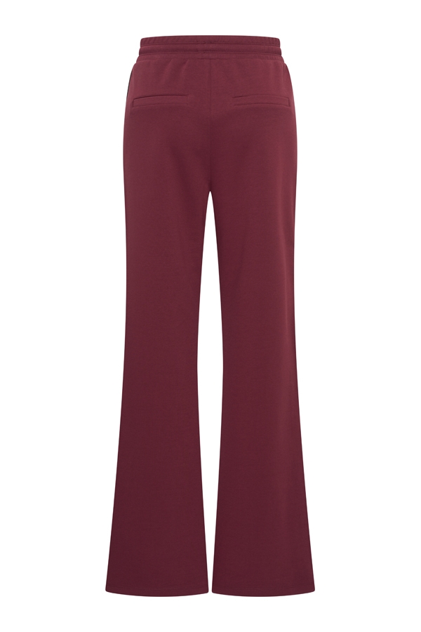Broek Wide Leg Contrast Stripe - Burgundy - Mi Piace