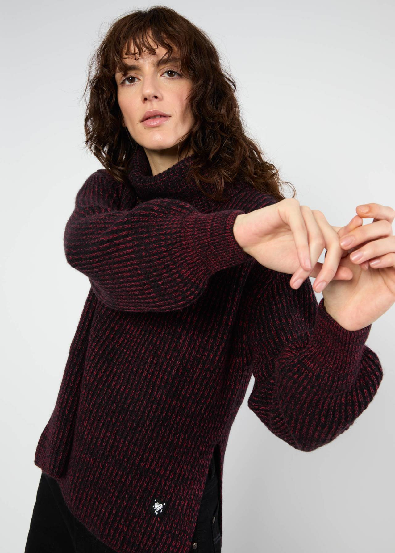 Trui Winter Jumper Heritage Hug - Star Rain Knit Black - Blutsgeschwister