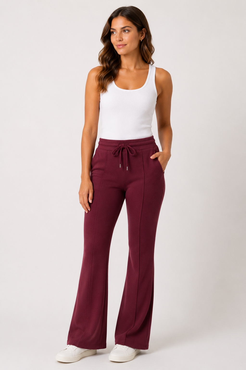 Broek Sweat Broek 20200103 - Burgundy - Mi Piace