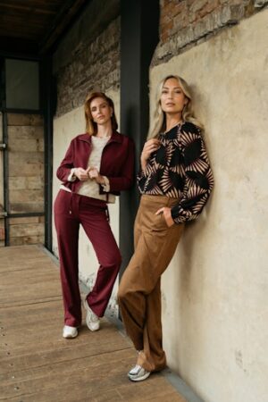 Perrine Broek Travel - LW-Wine Red - &Co Woman