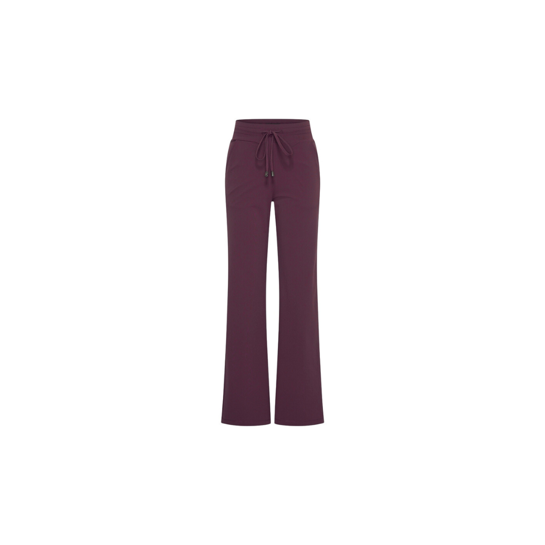 Heavy Travel Broek Rechte Pijp MP202631 - Burgundy - Mi Piace