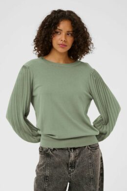 Trui KAlone Knit Sea Spray - Kaffe