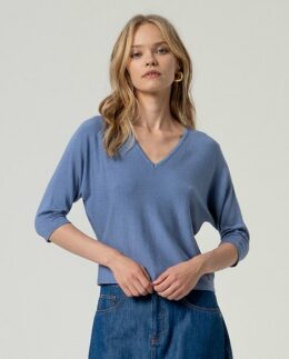 Sweater Batwing V-Neck SS26 - Pink - Surkana