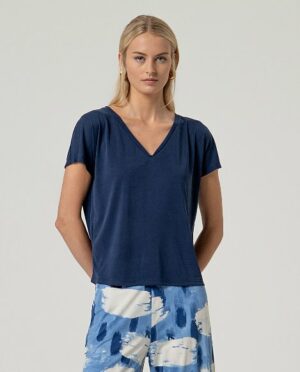 T-shirt Sleeveless V-Neck SS26 - Navy Blue - Surkana