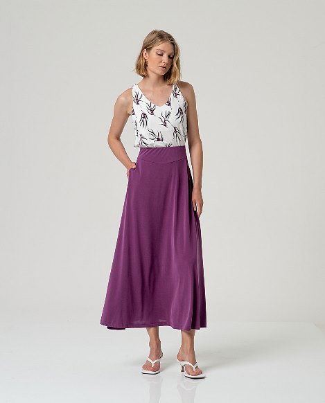 Rok Wijduitlopend Model SS26 - Purple - Surkana