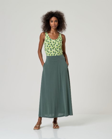 Rok Wijduitlopend Model SS26 - Bottle Green - Surkana
