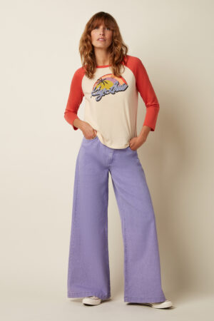 Broek Peppa Pants Colored Denim - Sheer Lilac - King Louie