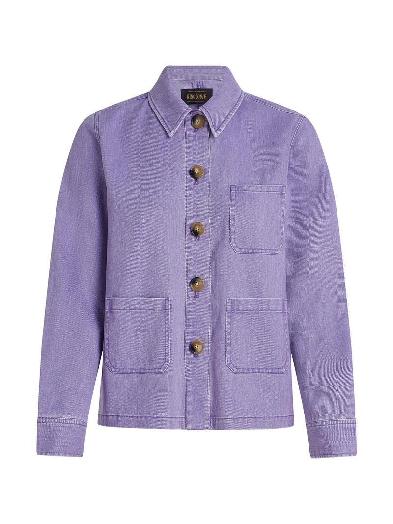 Jacket Ellen Colored Denim - Sheer Lilac - King Louie