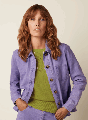 Jacket Ellen Colored Denim - Sheer Lilac - King Louie
