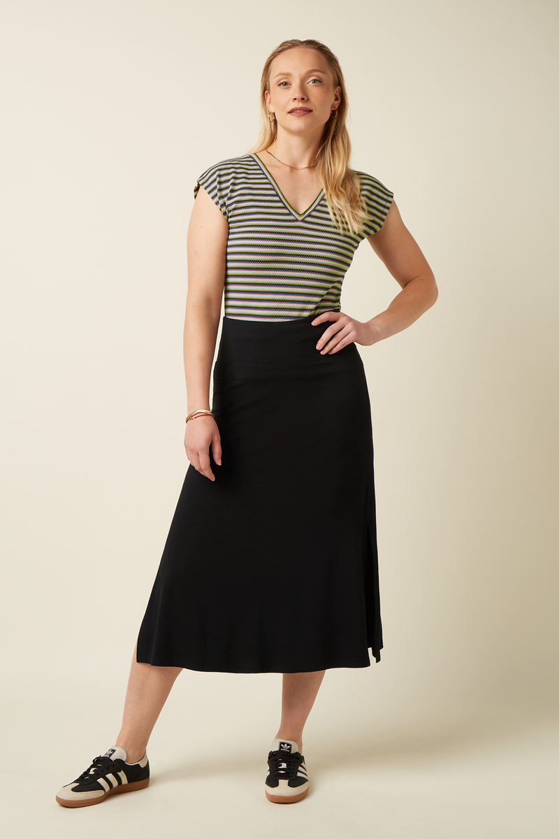 Rok Silva Midi Skirt - Black - King Louie