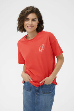 T-shirt KAannemette - Poppy Red - Kaffe