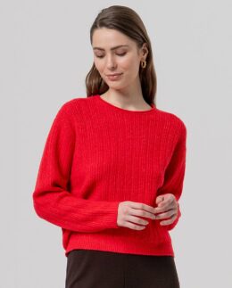 Sweater rode hals- Rood - Surkana