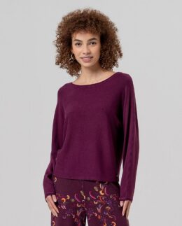 Sweater met boothals - Cherry - Surkana
