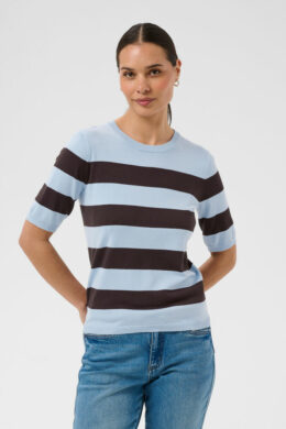 Trui KAlizza Striped - Blue Fog/Brown - Kaffe