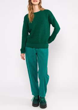 Trui Chic Promenade - Folklore Green Knit - Blutsgeschwister