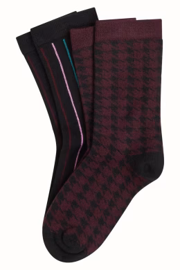 Sokken 2-Paar Backstage - Cabernet Red - King Louie