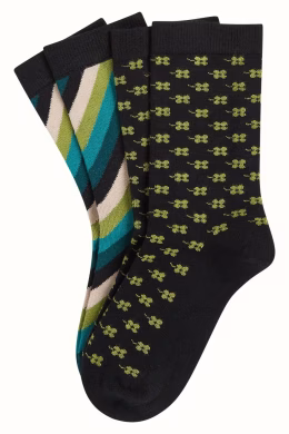 Sokken 2-Paar Cliff - Pine Green - King Louie