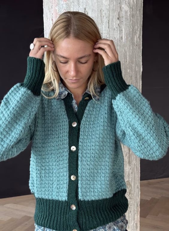 Mata Vest Mohair Blue/Tosca