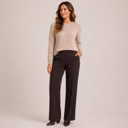 Patrice Broek Travelstof - Dark Chocolate - &Co Woman