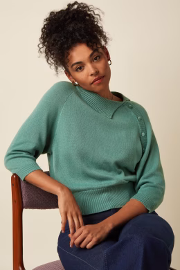 Top Zira Knit Bonheur - Dusty Turquoise - King Louie
