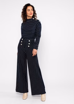 Broek Stereo Rainbow Sailorette - Blue Line Stripes - Blutsgeschwister