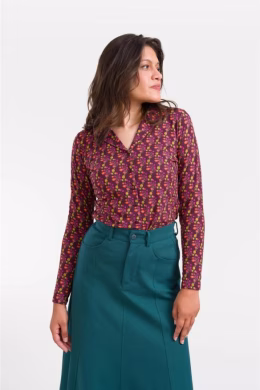 Blouse Iris Twilight Fig - Fig- Lalamour
